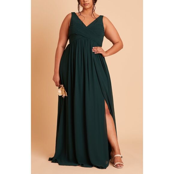 Birdy Grey Laurie Bridesmaid Dress in Emerald - Picture 1 of 8